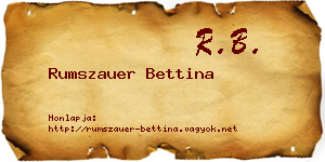 Rumszauer Bettina névjegykártya