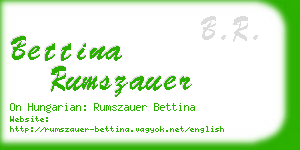 bettina rumszauer business card